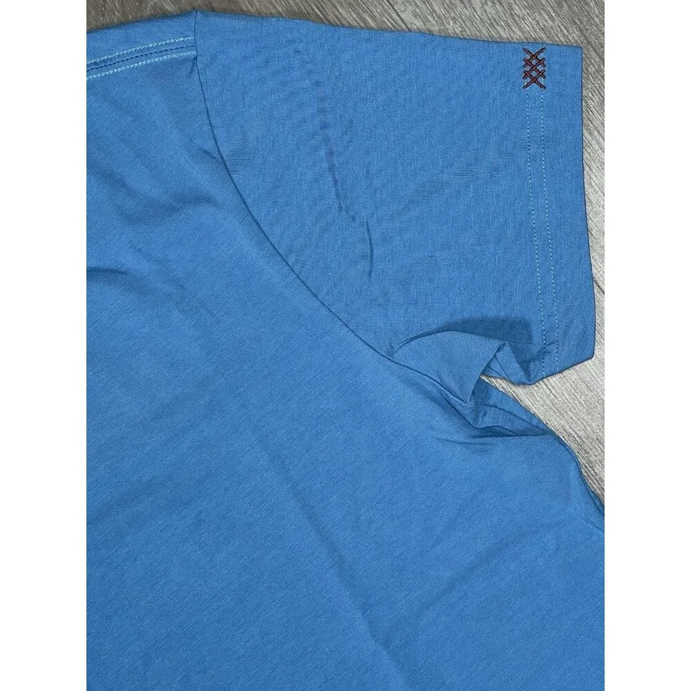 Rhone Blue Element Tee Cotton Everyday T-Shirt - Men Size Small - Picture 3 of 12